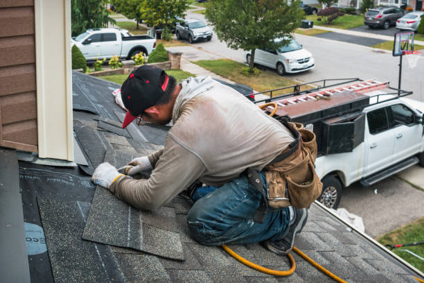 Professional Roof Replacement technician working in Pound Ridge, NY